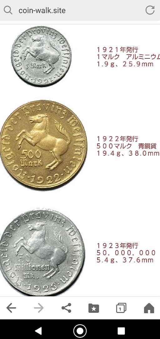 ドイツ 500マルク【ノートゲルト】【極美品】