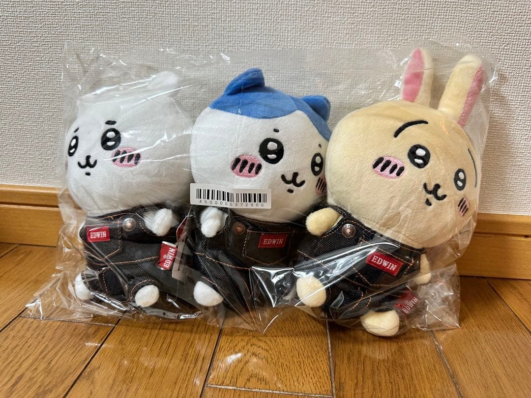 激レア品‼️EDWIN×ちいかわ ぬいぐるみ 3体セット
