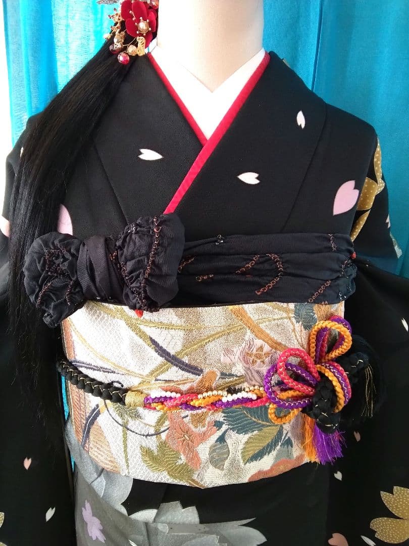 振袖フルセット、正絹振袖成人式、重ね衿帯揚げ帯締め、西陣袋帯、長襦袢