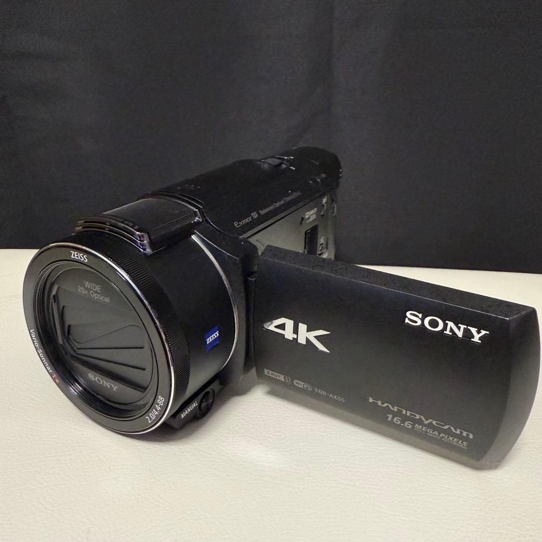 美品 SONY FDR-AX55 ビデオカメラ 4K ほぼ未使用　ソニー