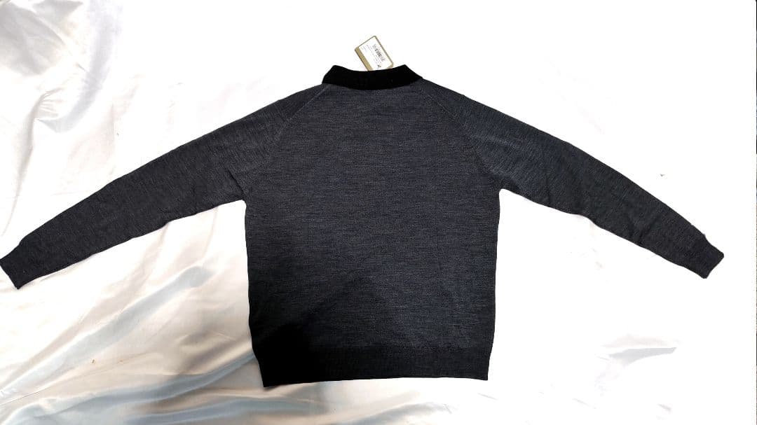 JOHN SMEDLEY ジョンスメドレーバイカラー長袖ニットポロシャツ