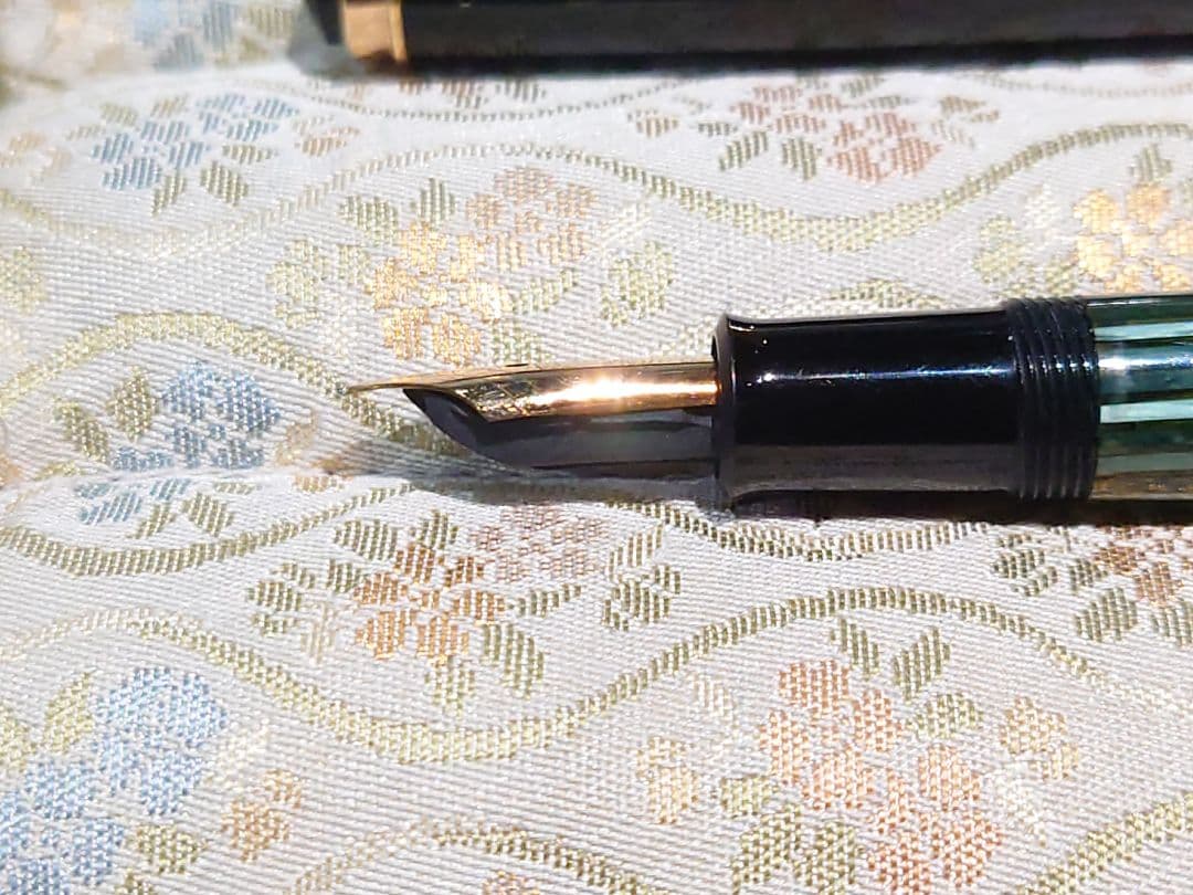 廃番 ペリカン 400N 14C-EF 緑縞　万年筆 デッドストック品