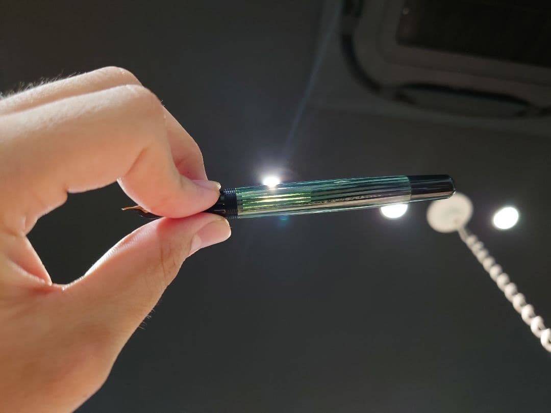 廃番 ペリカン 400N 14C-EF 緑縞　万年筆 デッドストック品