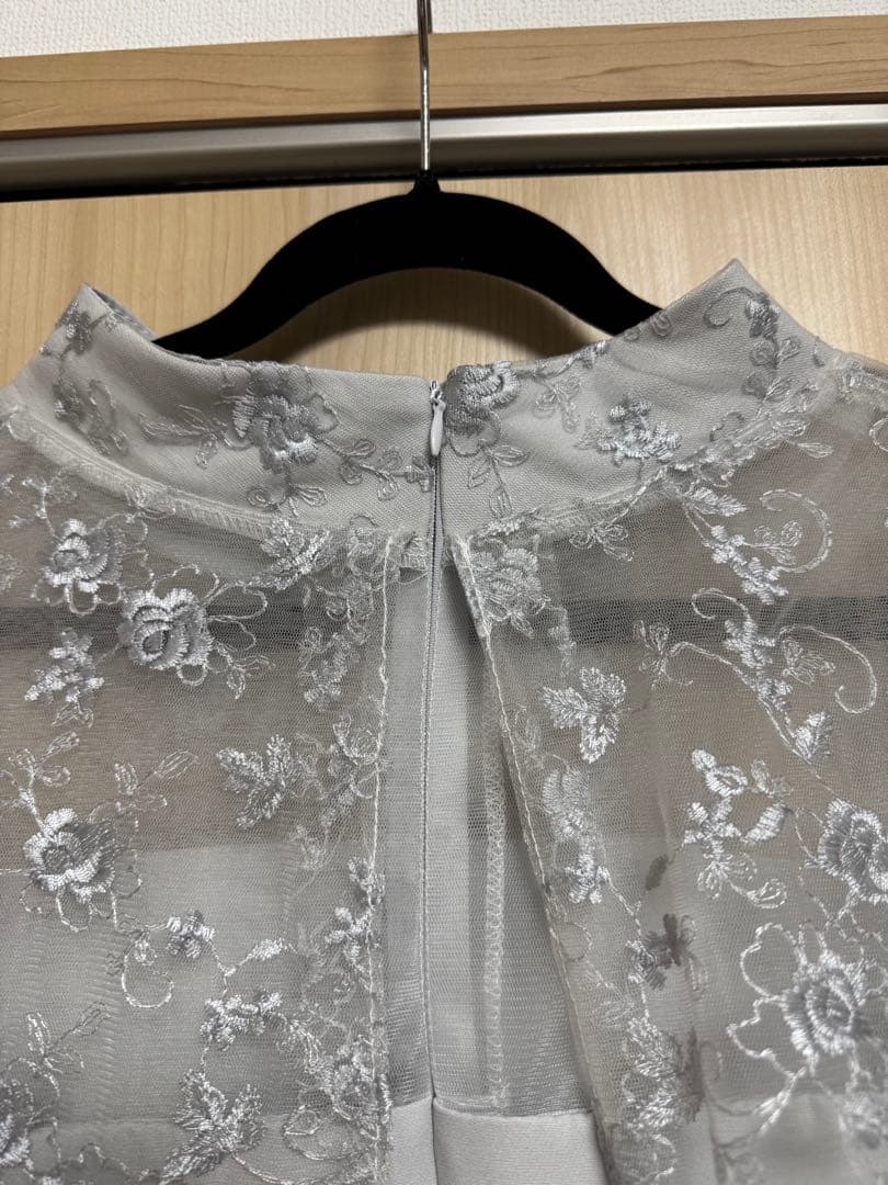 ぽんちゃ様【新品】レースケープのドレスワンピース♡大きいサイズオケージョンドレス