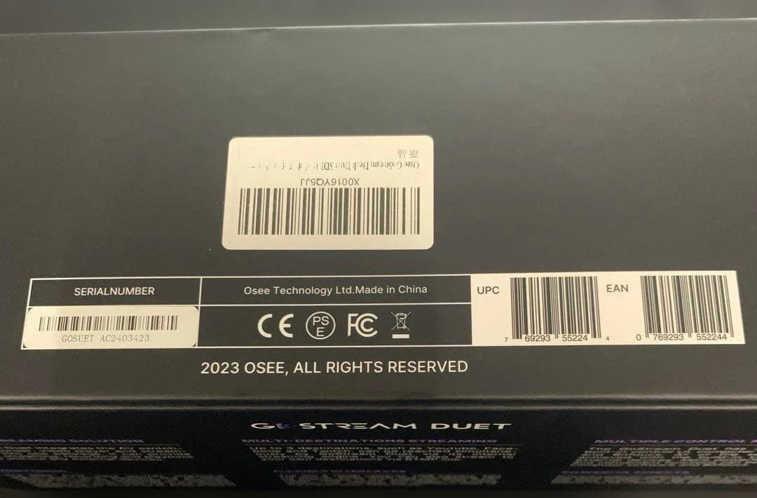 新品　Osee GoStream Duet SDI ビデオスイッチャー