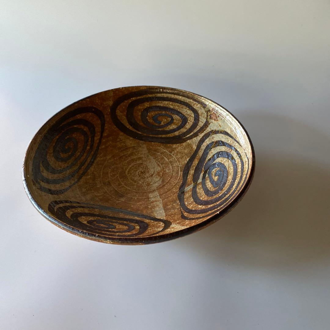 森岡嘉祥 共箱つき 馬の眼皿 大皿 京焼茶陶大家