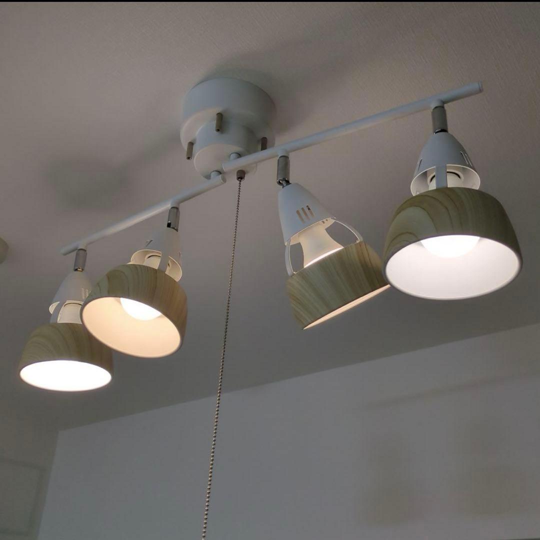 共同照明 シーリングライト 4灯 調光 調色 LED電球60W形・リモコン付き