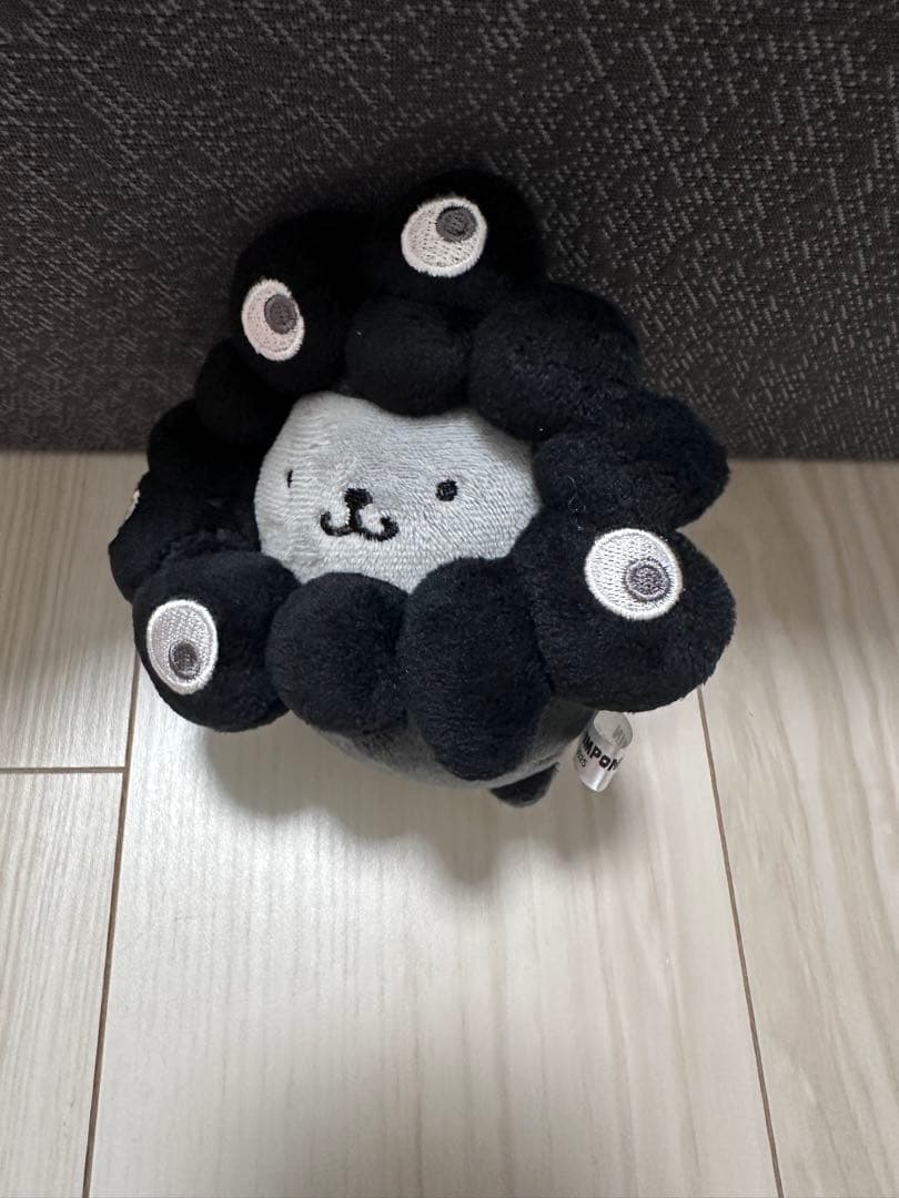 ポムポムプリン　ブラック　ミャクミャクぬいぐるみBCカラビナ 黒ミャク サンリオ