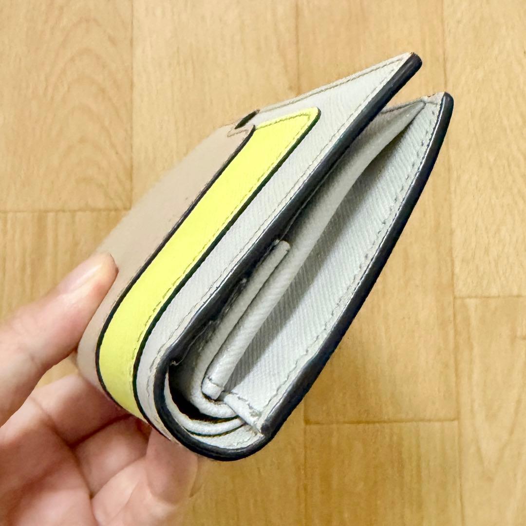 MARNI 二つ折り財布 ベージュ/イエロー