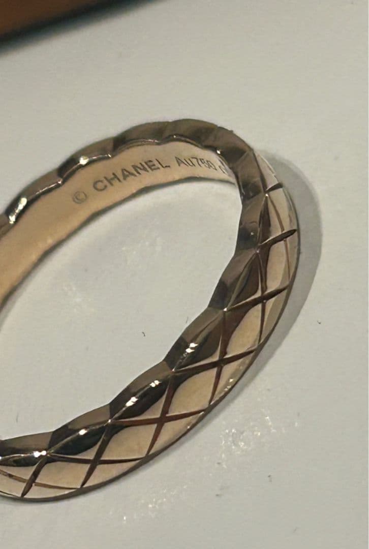 CHANEL シャネル K18PG ピンクゴールド ココクラッシュ リング　53