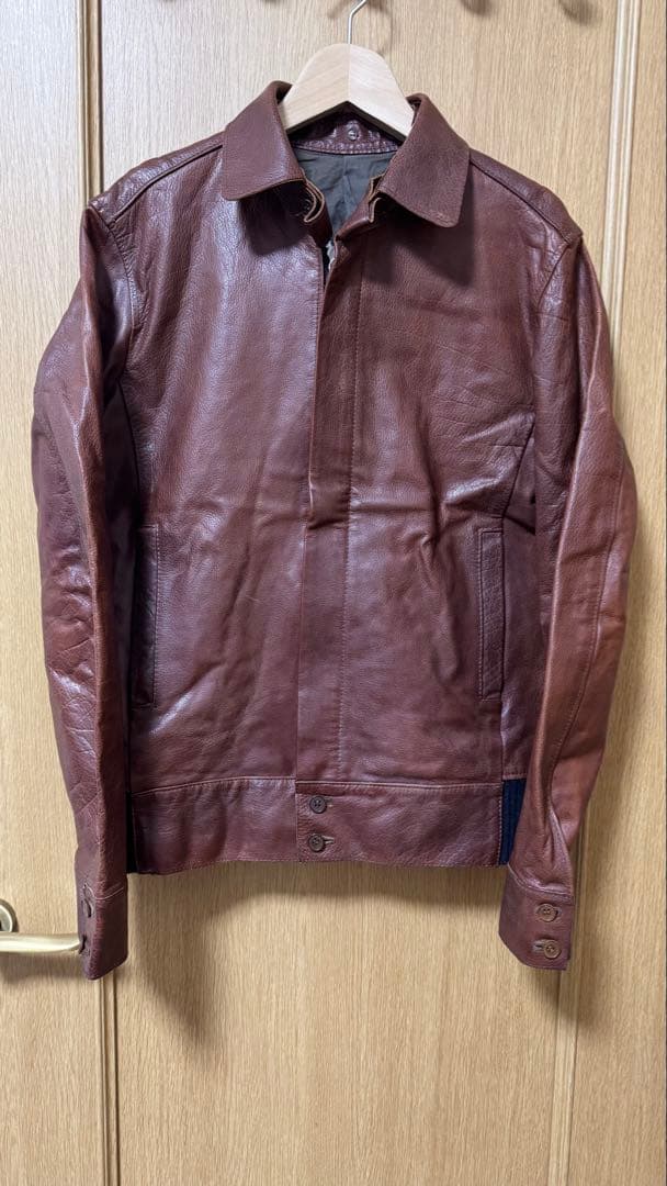 本革　レザーシングルライダース　前田企画室　ギャルソン　L
