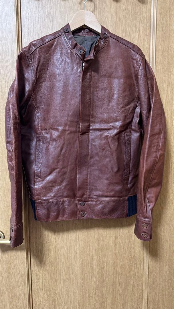 本革　レザーシングルライダース　前田企画室　ギャルソン　L
