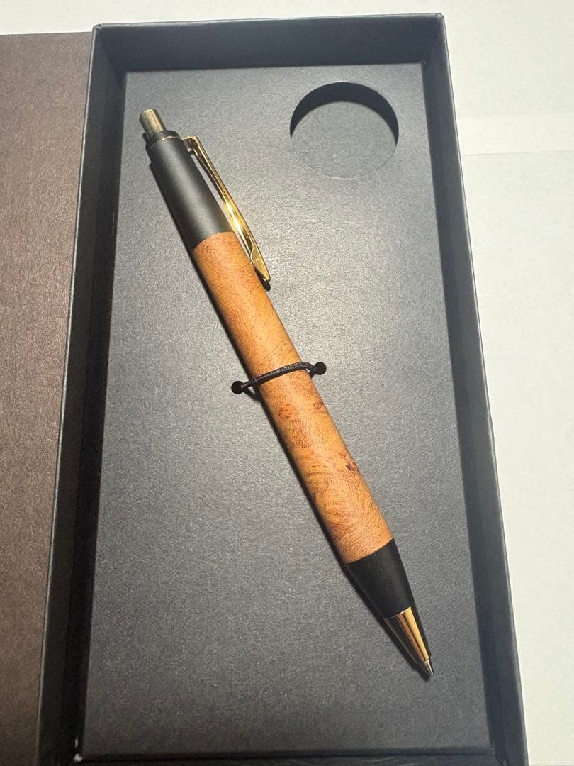 野原工芸似シャーペン　0.5m MIKU屋　花梨瘤杢　　工房楔　こぶた工房　木軸