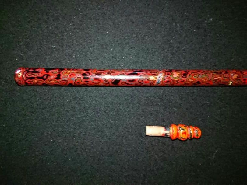 美品 希少 好古庵作『根来塗 香筒』共箱あり