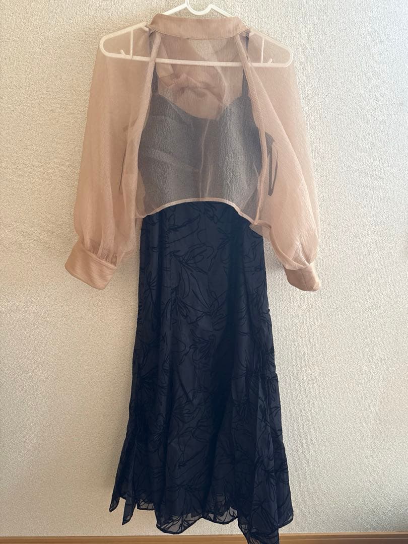 ボウタイ リボン ボレロ キャミワンピース 2点セット