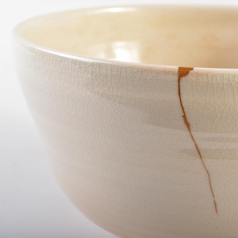 京焼　押小路窯　庄左エ門造　色絵八ツ橋　菖蒲文　茶碗　共布共箱　C　R6547