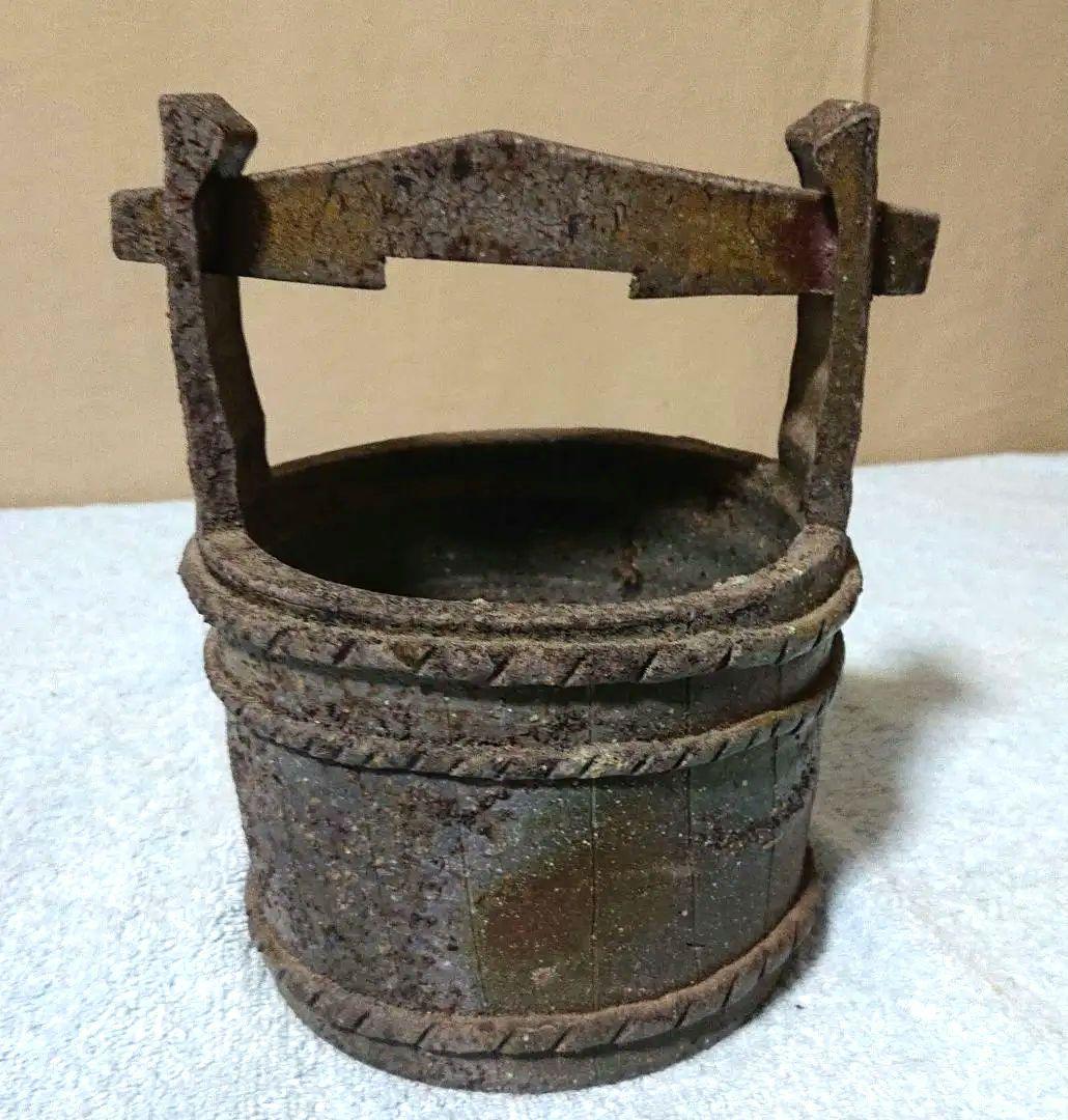 四代常山作手桶花入れ