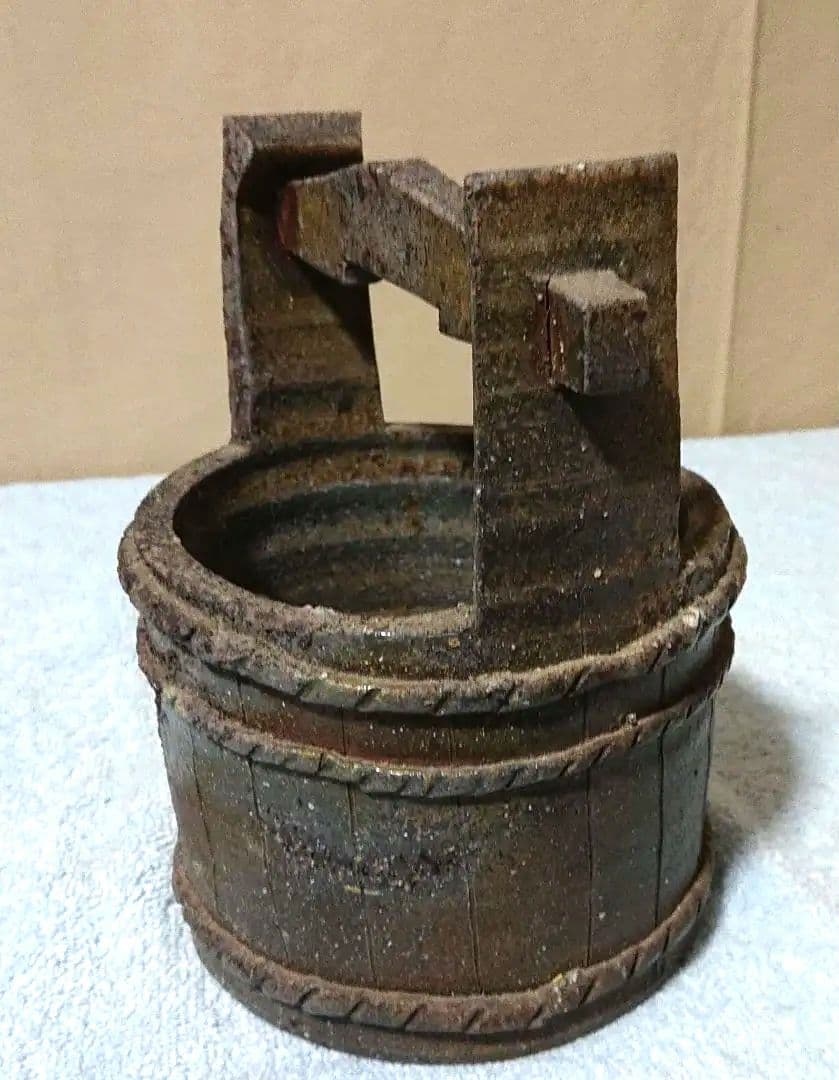 四代常山作手桶花入れ