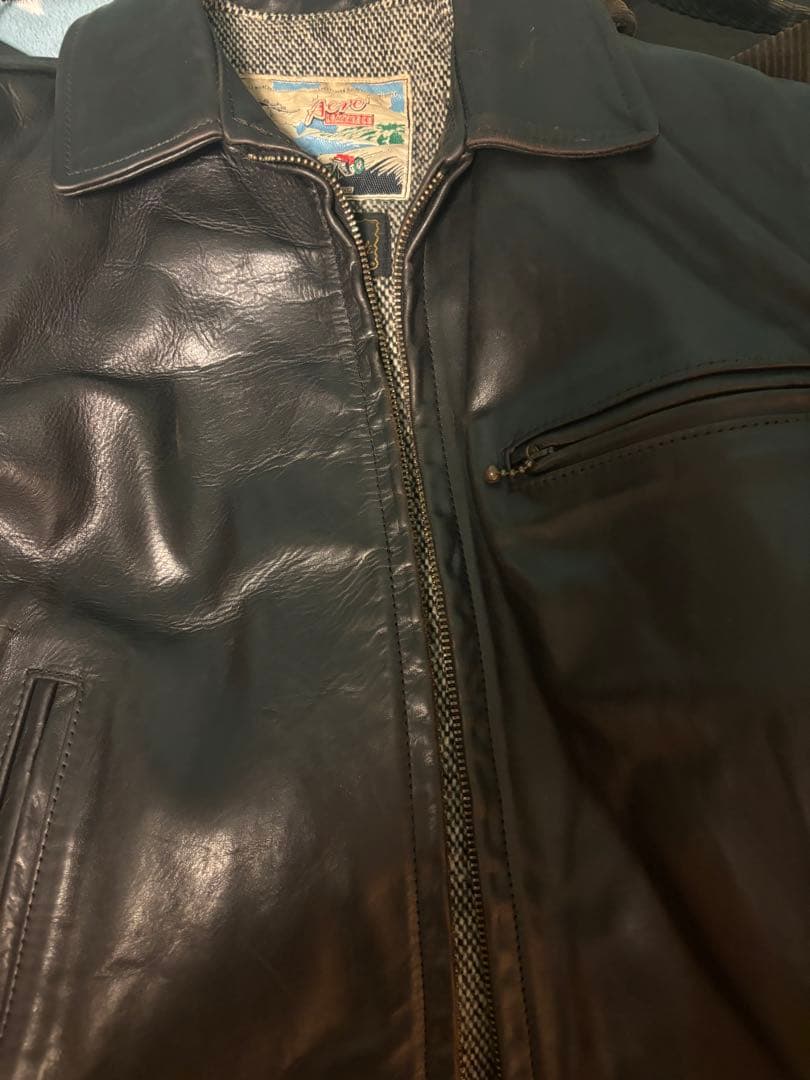 エアロレザー　ハイウェイマン　ブラック　38