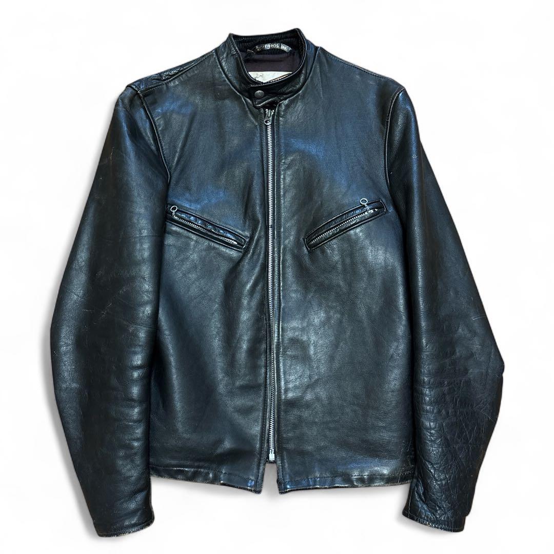 名作 ショット 70s 牛タグ 前期 シングルライダース 逆ハ レザージャケット