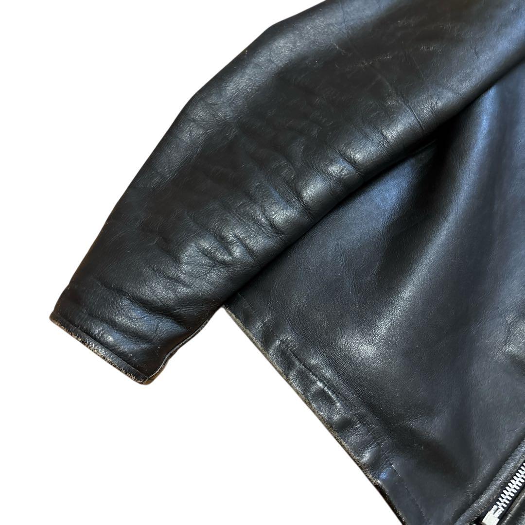 名作 ショット 70s 牛タグ 前期 シングルライダース 逆ハ レザージャケット