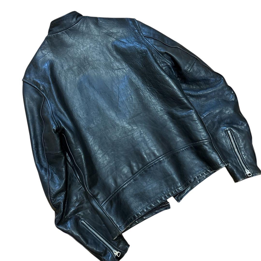 名作 ショット 70s 牛タグ 前期 シングルライダース 逆ハ レザージャケット