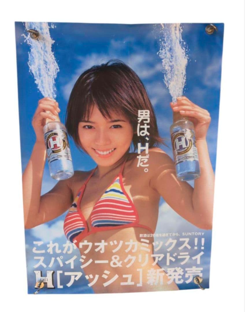 激レア 釈由美子 サントリー B2 B3 ポスター 水着 ビキニ ハイレグ