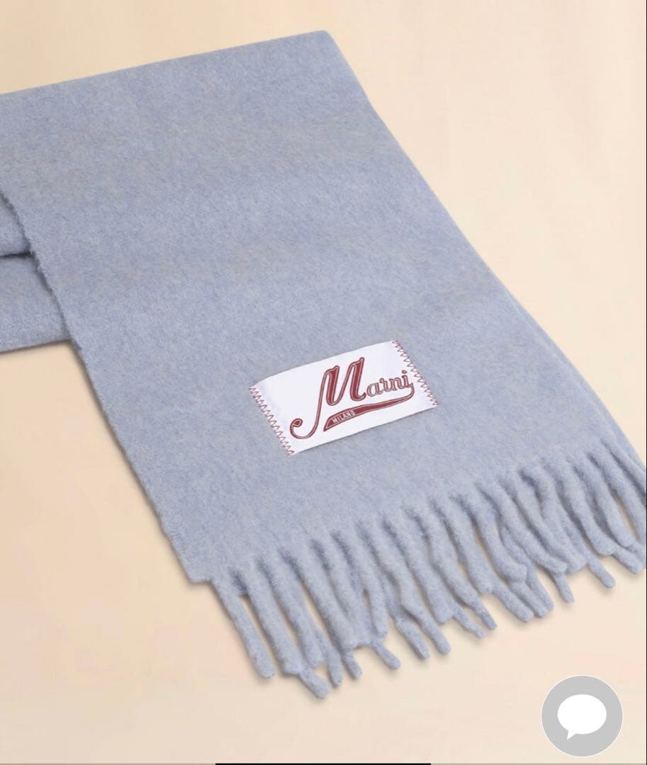 Manni ライトブルー アルパカスカーフ