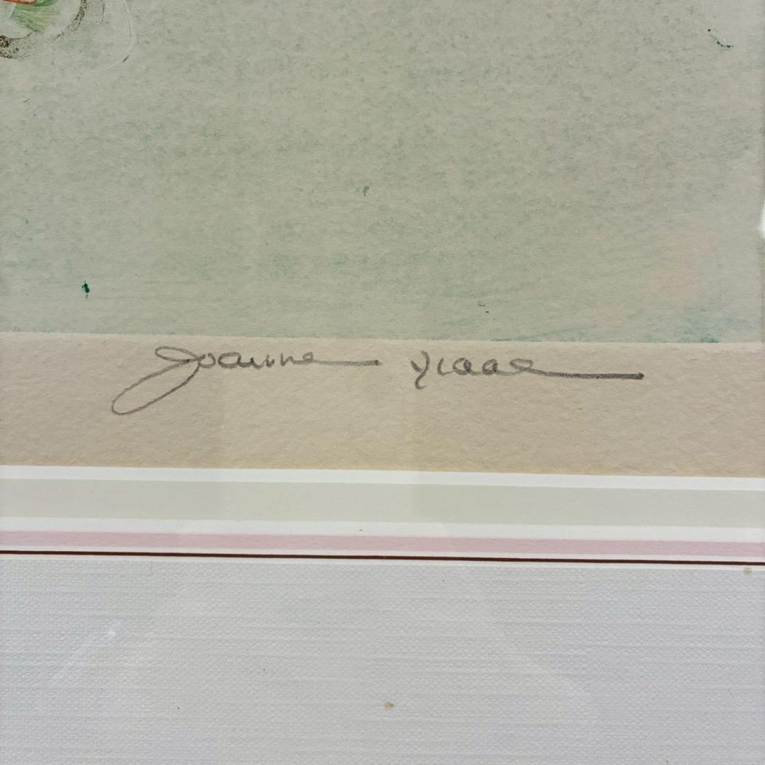 ジョアン・アイザック「Apple～」銅版画 1点物 直筆サイン入 お洒落な額装