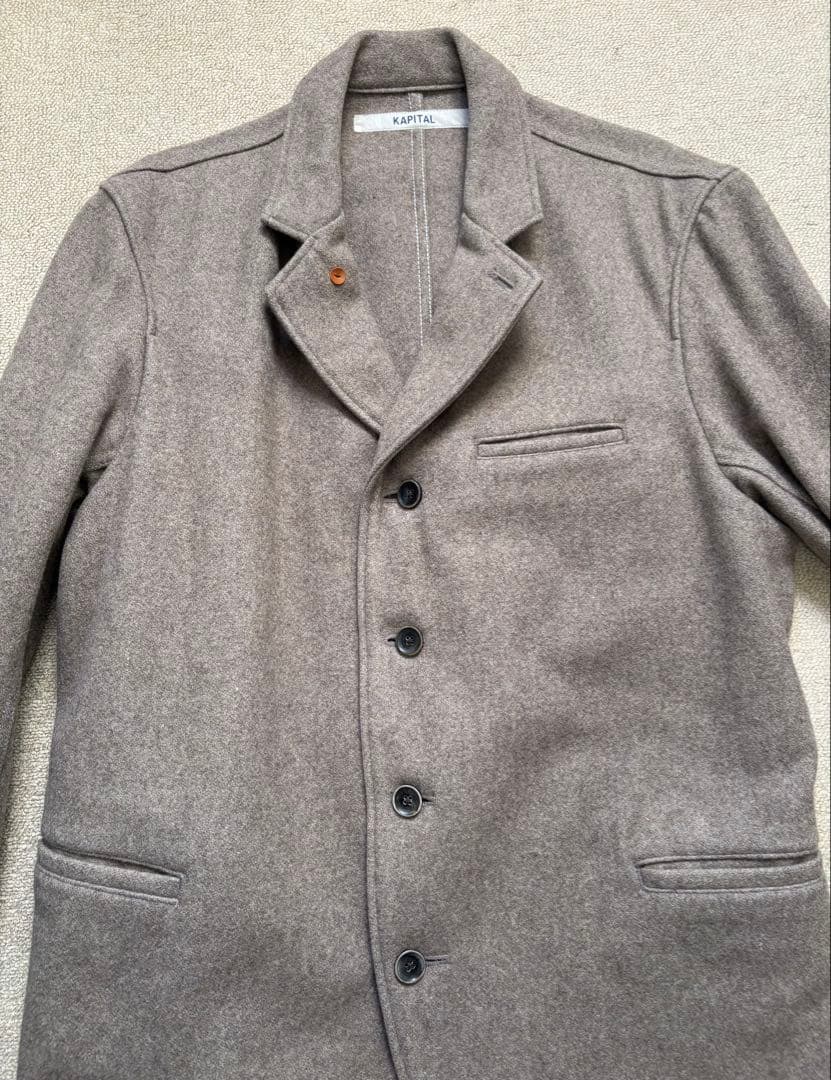 KAPITAL ベージュ シングルブレストジャケット