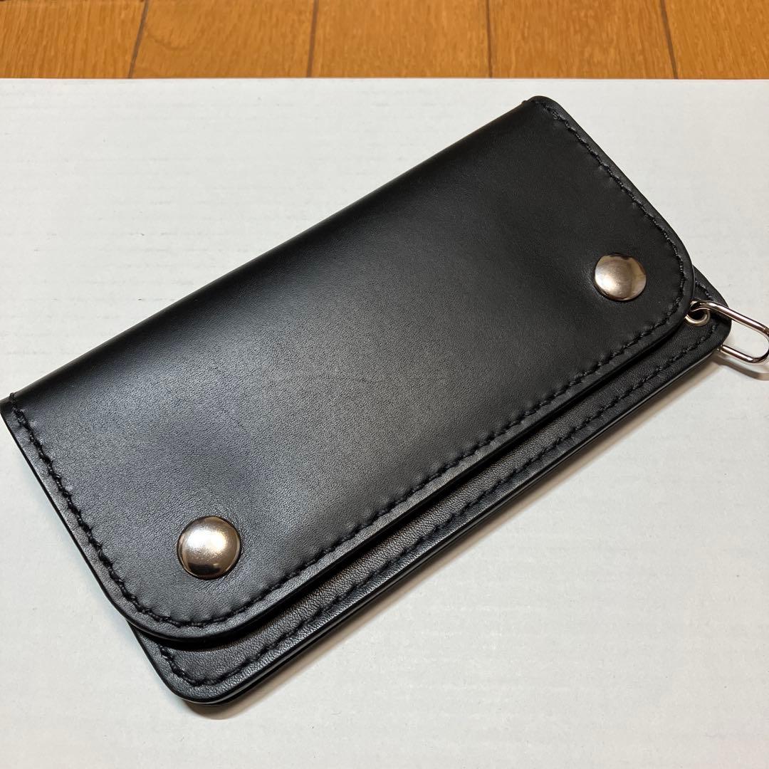 [ハンドメイド]トラッカーウォレット 2層 国産牛革 ウォレットチェーンセット