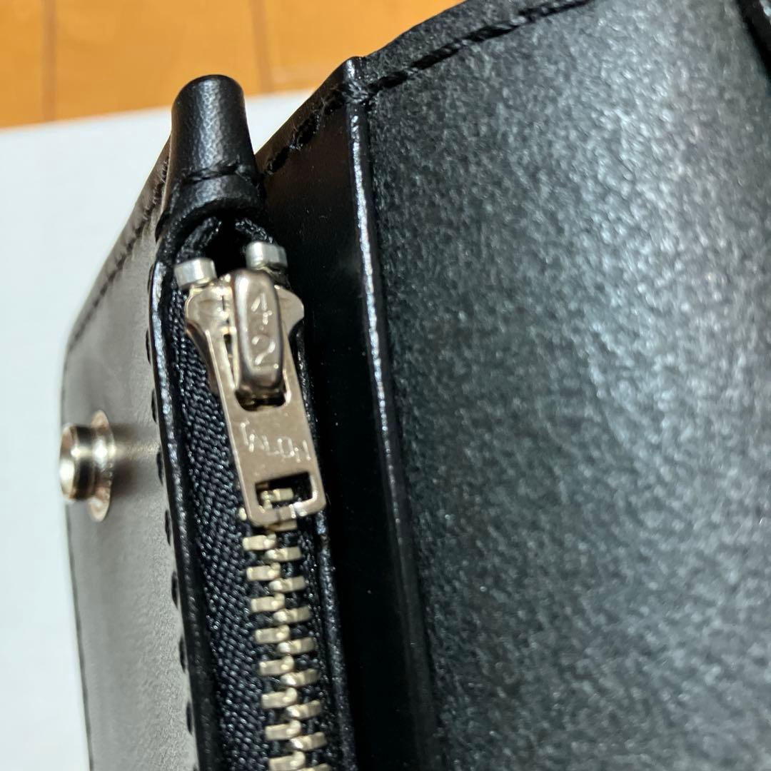 [ハンドメイド]トラッカーウォレット 2層 国産牛革 ウォレットチェーンセット