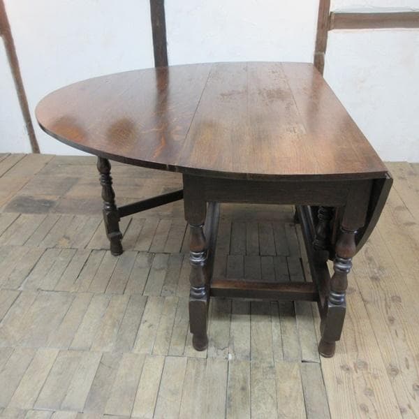 イギリス アンティーク 家具 大きな ゲートレッグテーブル 英国 6157e