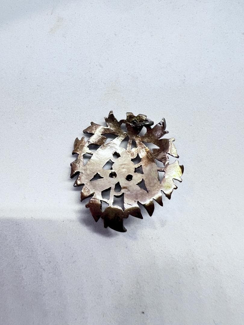 ペンダントトップ　水晶　ローズカット　ジョージアン