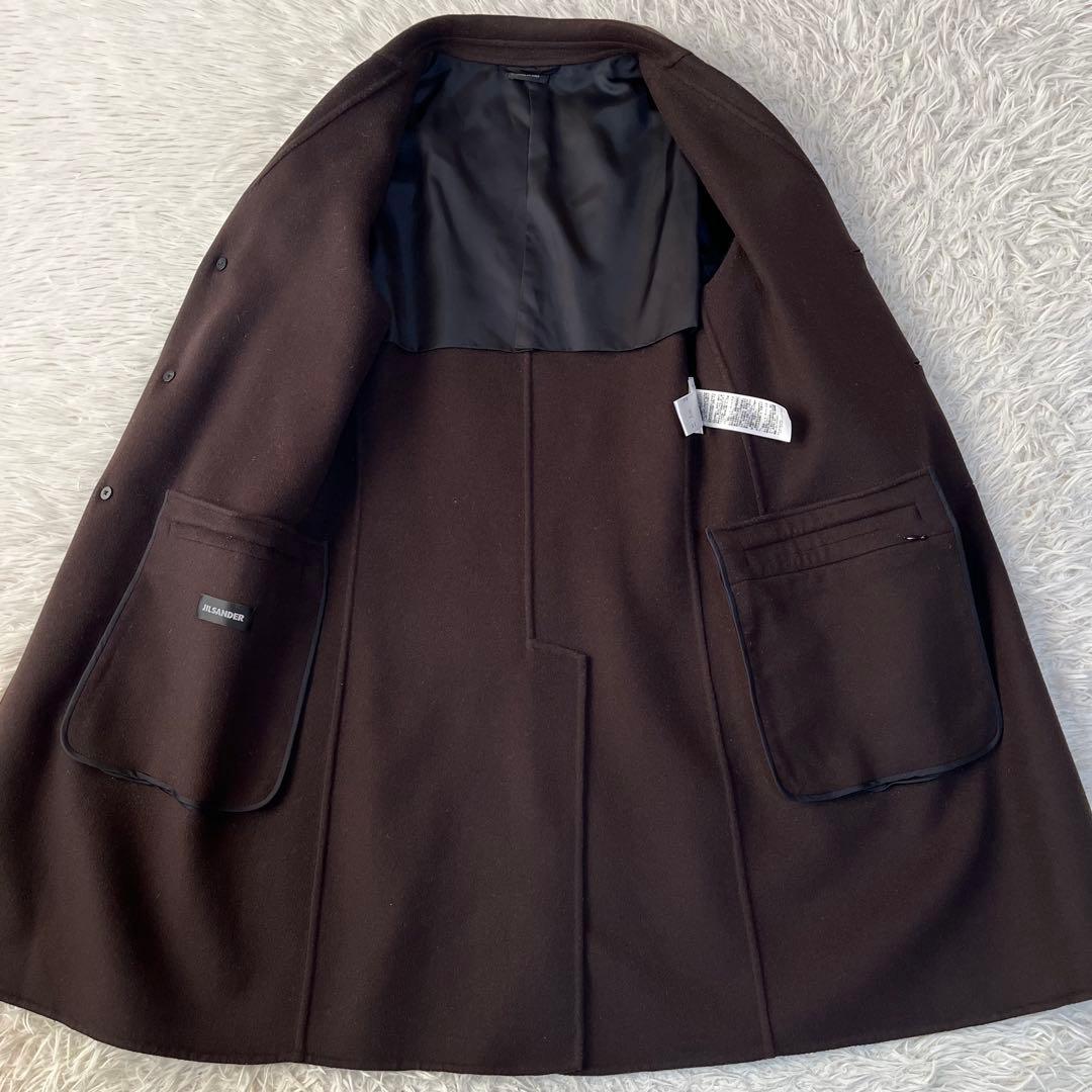 【美品】ジルサンダー カシミヤ混　ウール　チェスターコート　レディースコート