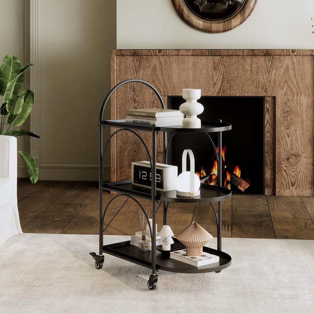 『訳あり』3段 バーカート キャスター付き 収納 ワゴン