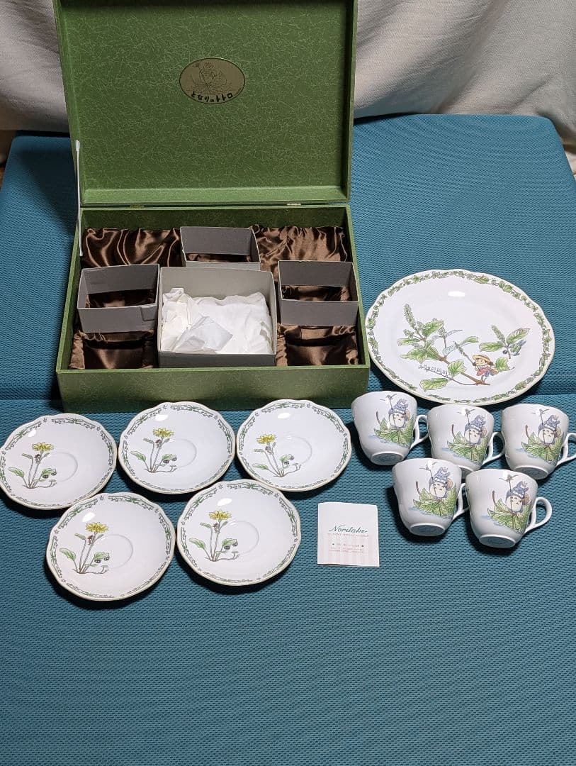 Noritakeとなりのトトロ カップ＆ソーサー＋大皿セット　　箱付き