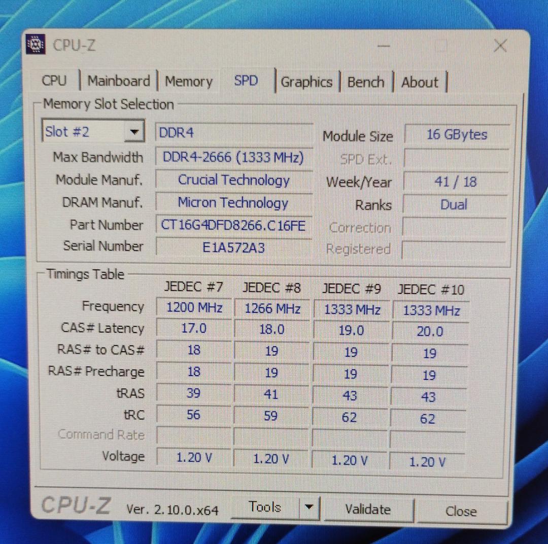 メモリ/DDR4-2666 16GB 2個セット 32GB [10]