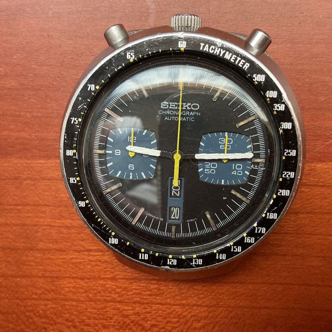 ジャンク セイコー スピードタイマー 6138-0040 黒馬