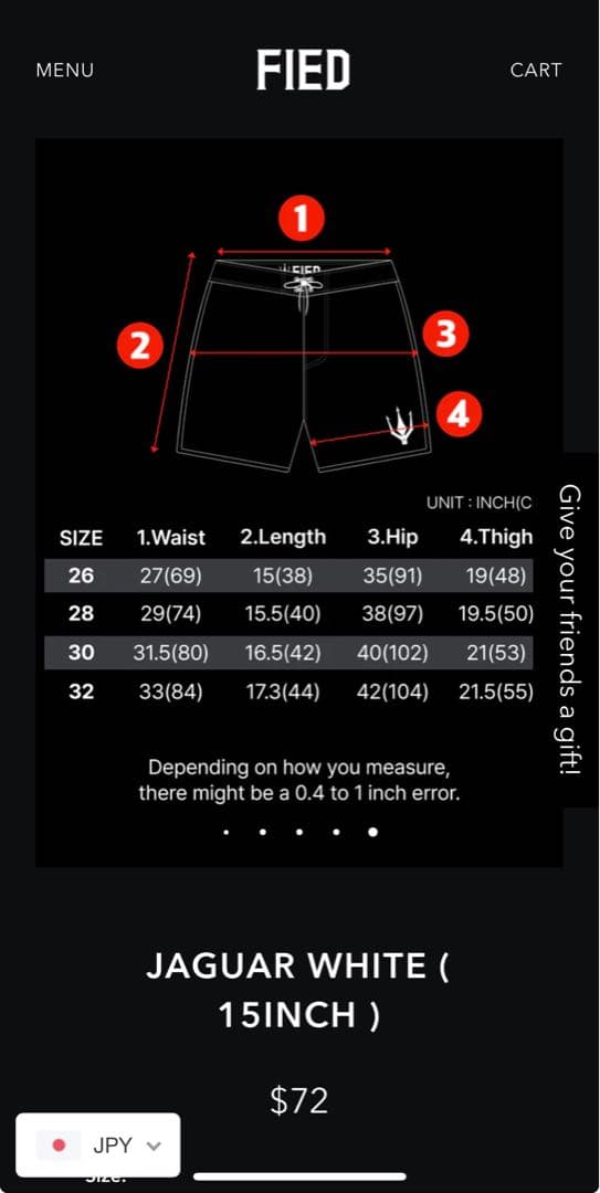 FIED サーフパンツ ヒョウ柄 競泳水着 26サイズ 新作！フィジーク用