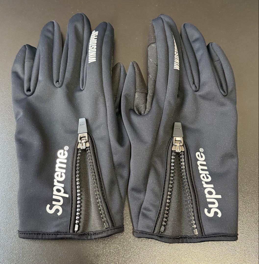 ステッカー付 XL Supreme WINDSTOPPER Zip Gloves