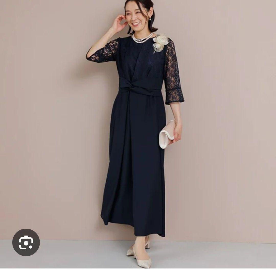 【新品·未使用】form formaウエストクロスレースロングドレス