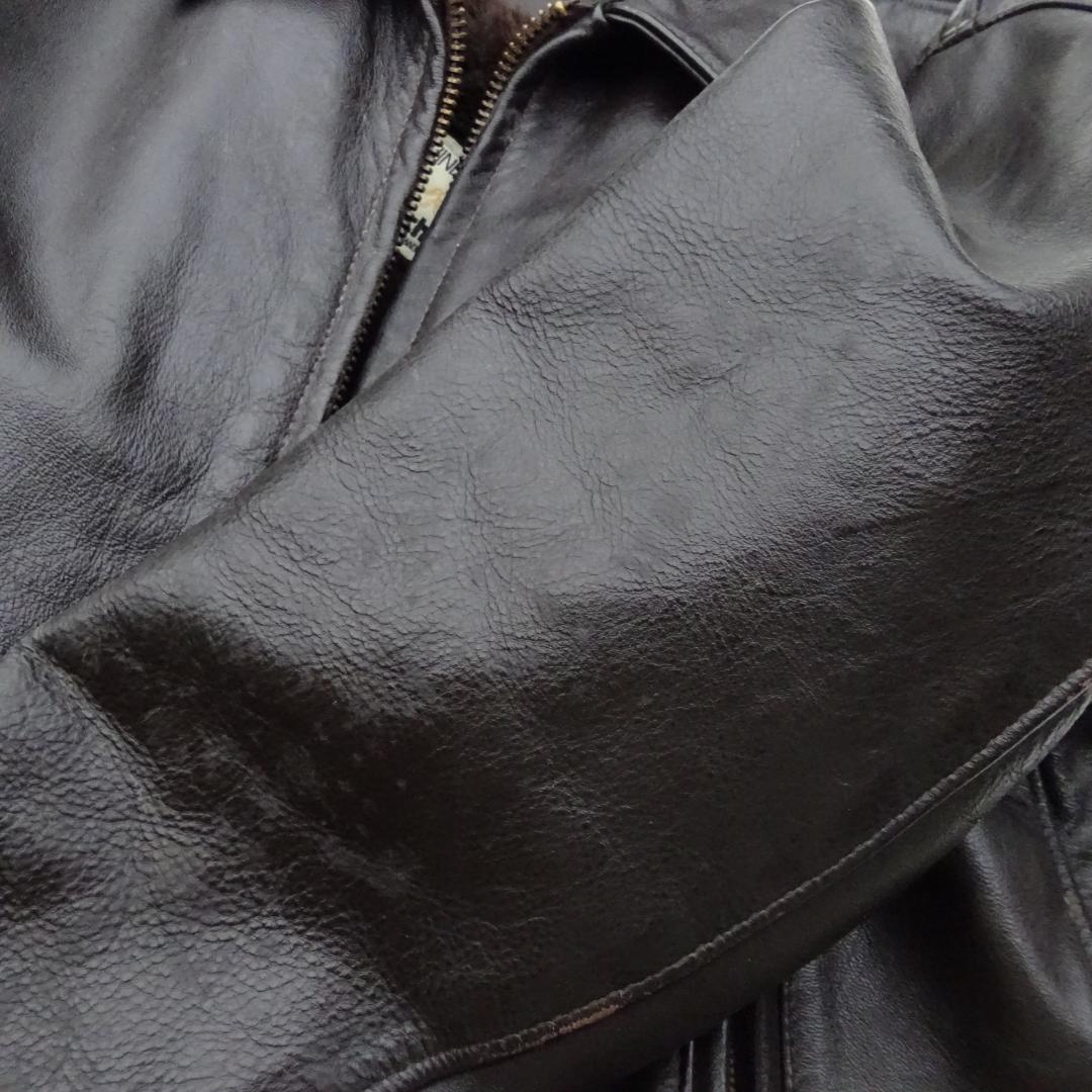 希少Schott ショット652H馬革ホースハイドライダーストラッカー襟付き42