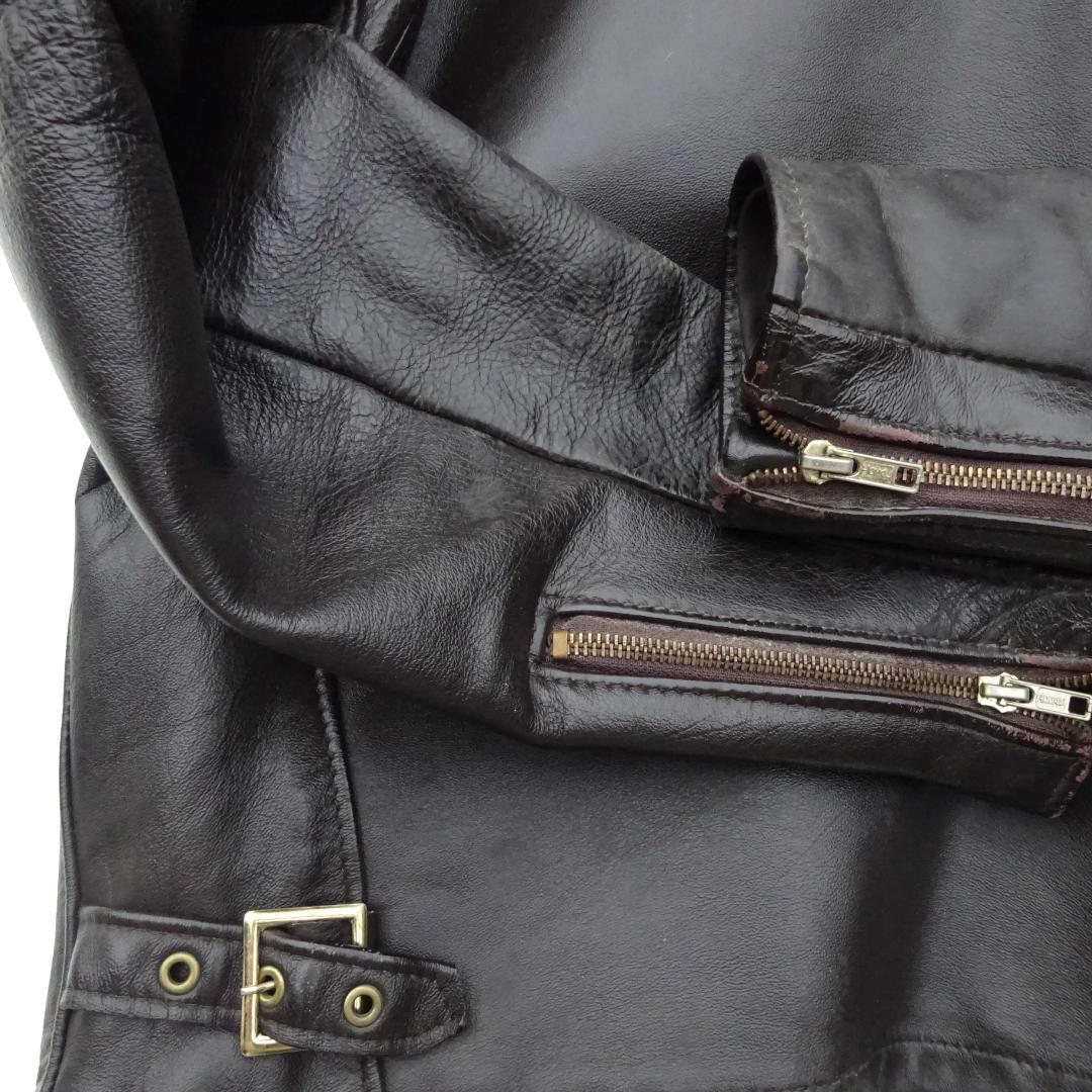 希少Schott ショット652H馬革ホースハイドライダーストラッカー襟付き42