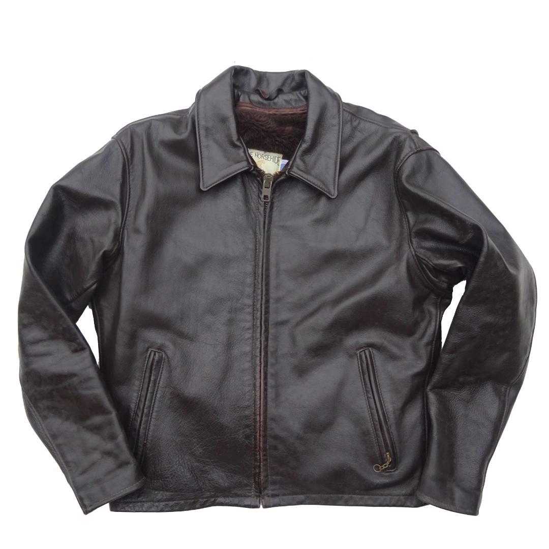 希少Schott ショット652H馬革ホースハイドライダーストラッカー襟付き42