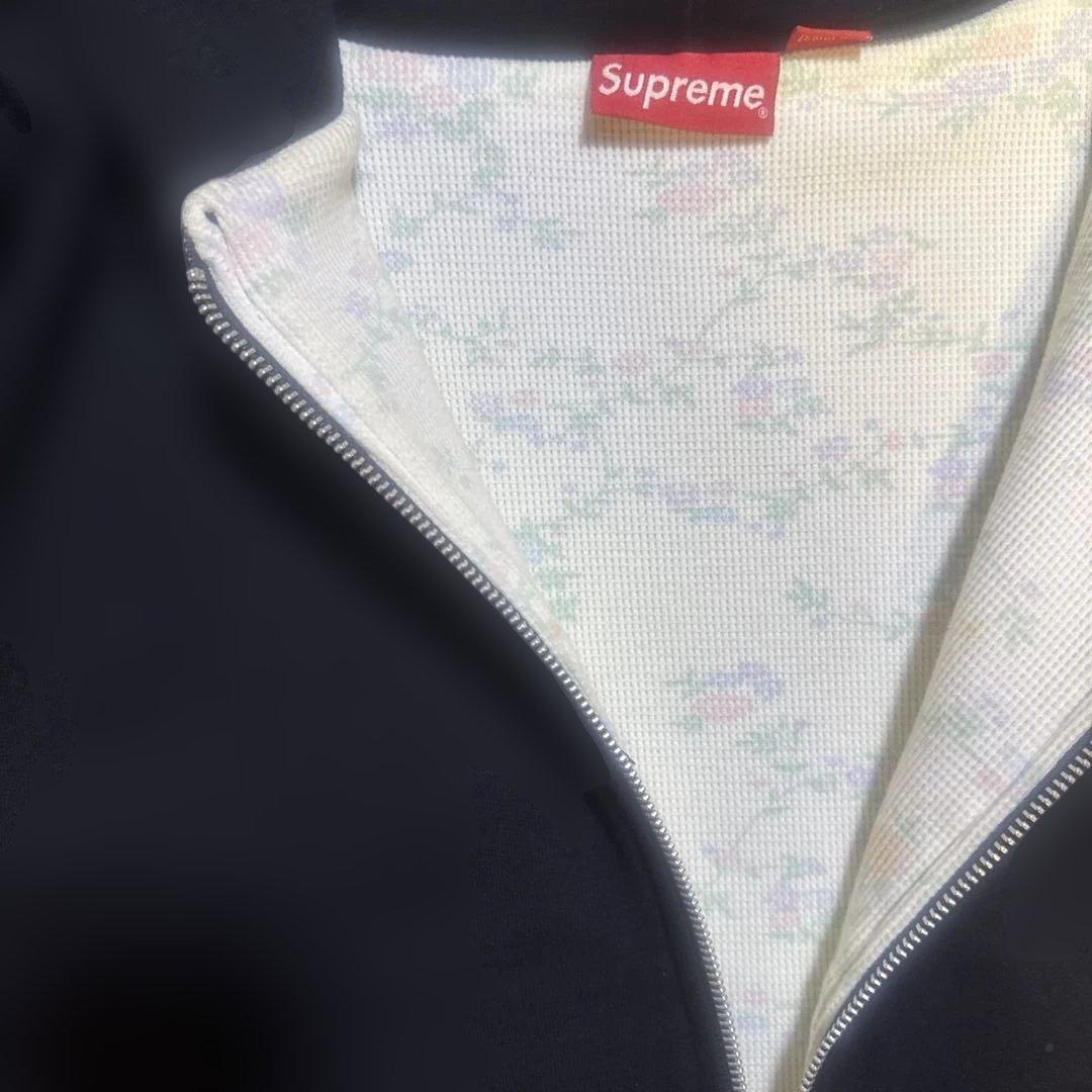 supremeジップパーカ 花柄サーマル