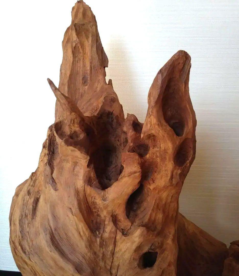 鹿児島県　天然木　オブジェ　置物　切り株
