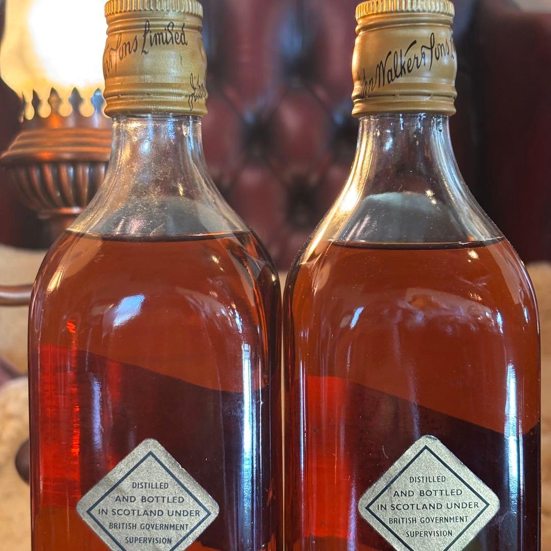 未開封古酒 ジョニーウォーカー ブラックラベル 12年 黒/白紋章 2本セット