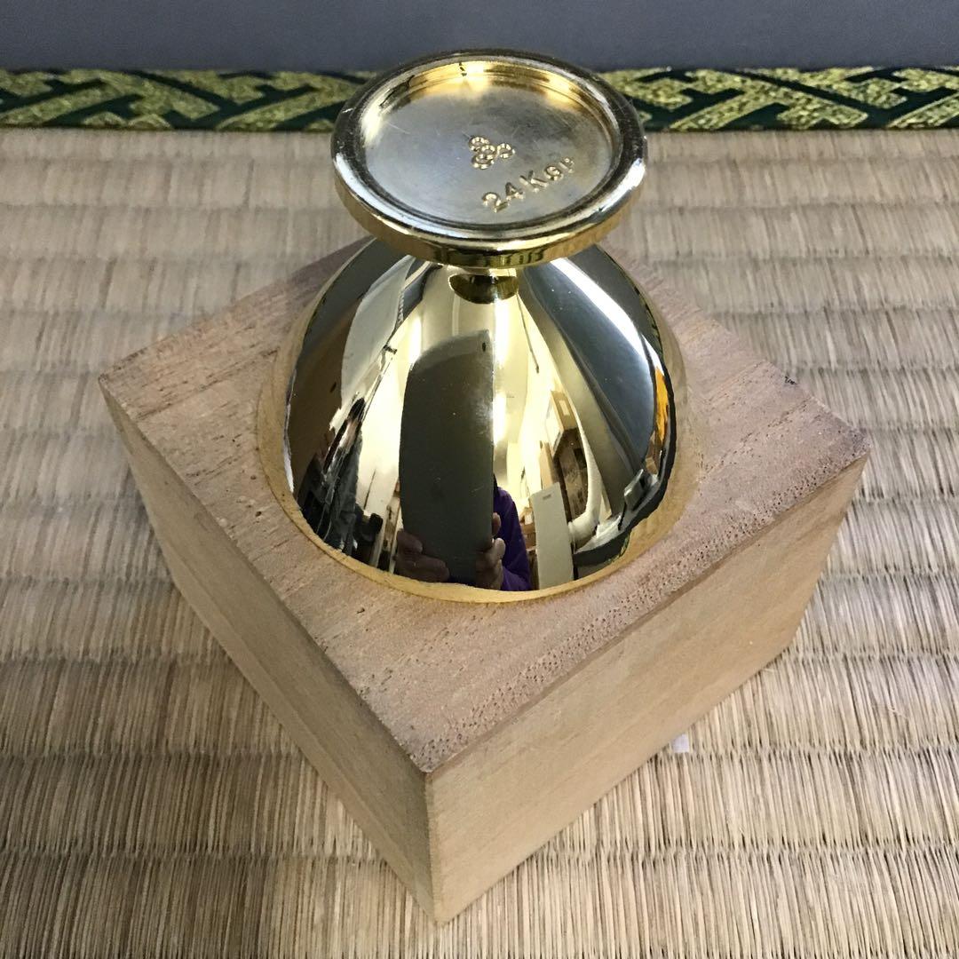 骨董品　酒器　名古屋市　区政協力委員　24KGP 金杯　栞　共箱　S1052KP