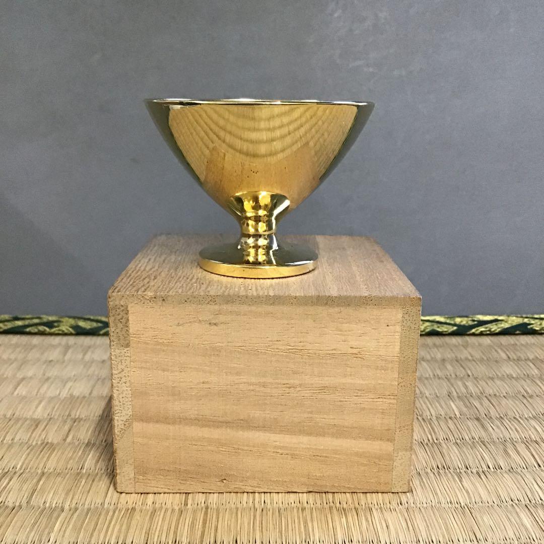 骨董品　酒器　名古屋市　区政協力委員　24KGP 金杯　栞　共箱　S1052KP